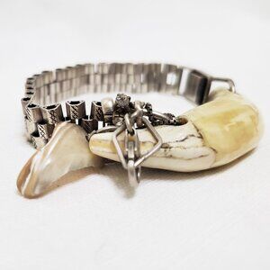 Iosselliani Bone Watchband Chain One of A Kind Bracelet Vintage